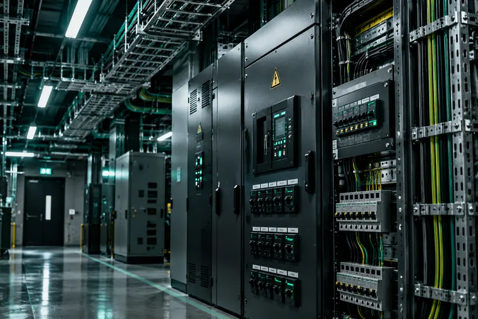 Endüstriyel elektrik panoları ve kablo altyapısı